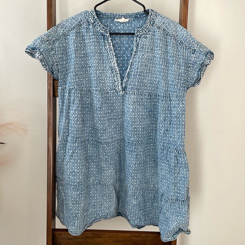 Denim dress with pockets